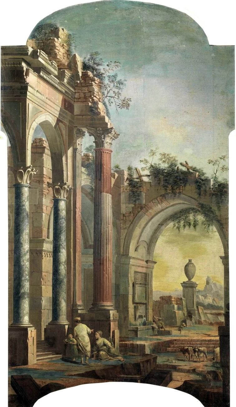 Capriccio con architetture e figure
